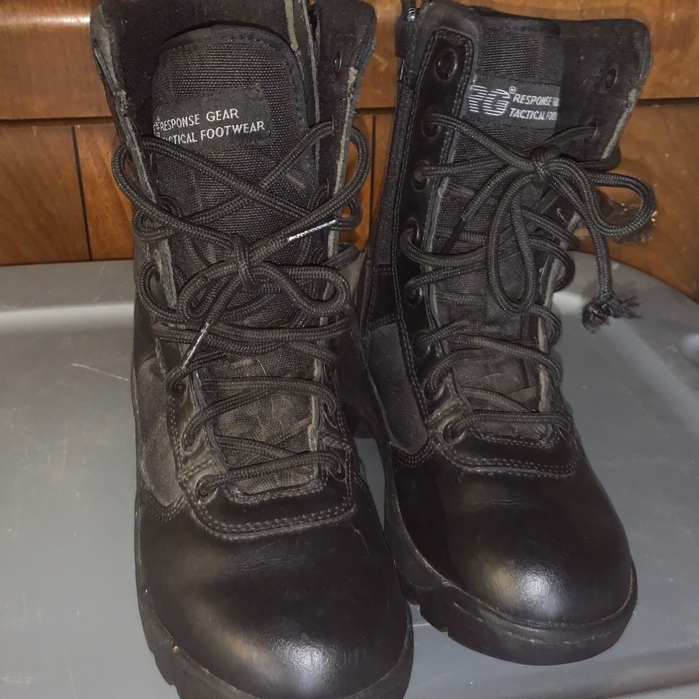 Women's Black Lace Up Boots